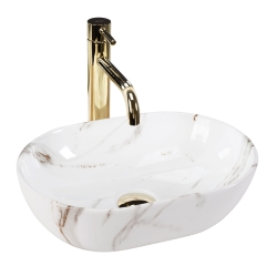 Náhled obrázku: Umyvadlo na desku Rea AMELIA MINI 38x26 cm AIAX SHINY 