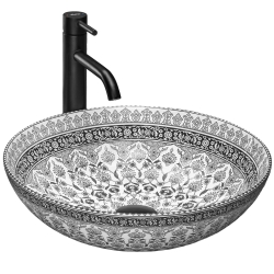 Náhled obrázku: Umyvadlo na desku REA ARTE průměr 40cm dark grey 