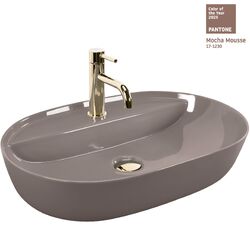 Náhled obrázku: Umyvadlo na desku REA Aura 61x41 cm Beige Shiny 