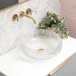 Náhled obrázku: Umyvadlo na desku REA ICE CRISTAL  průměr 42cm 