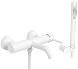 Náhled obrázku: Vanová baterie 150mm vč. sprchy REA LUNGO White Matt 