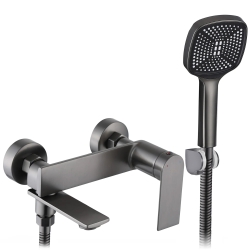 Náhled obrázku: Vanová baterie 150mm vč. sprchy REA Storm Titanium 