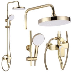 Náhled obrázku: Vanový set vč. baterie REA BLOOM WHITE GOLD 
