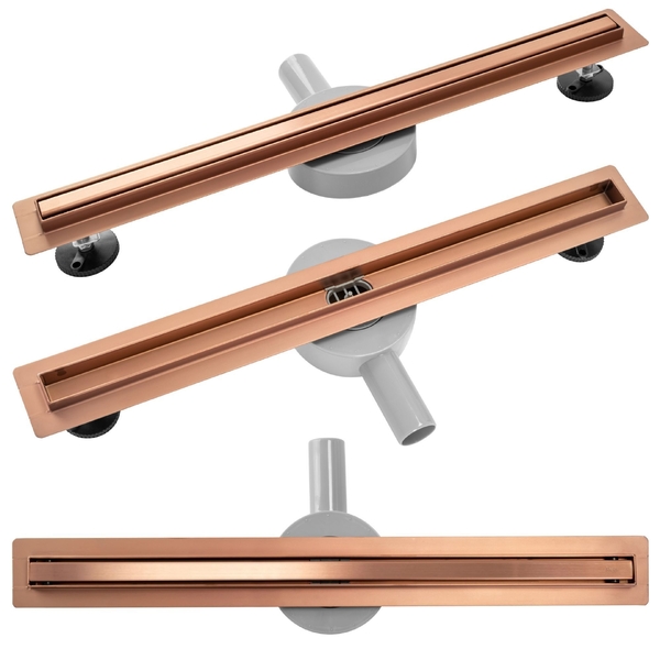 Odtokový sprchový žlab 60cm REA NEO Slim Pro brushed copper