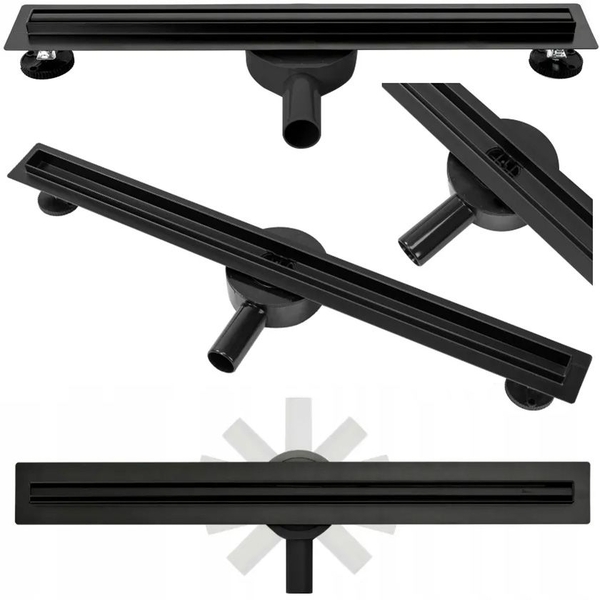 Odtokový sprchový žlab 80cm REA NEO Slim Pro černý