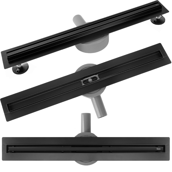 Odtokový sprchový žlab 80cm REA Neox Slim pro black