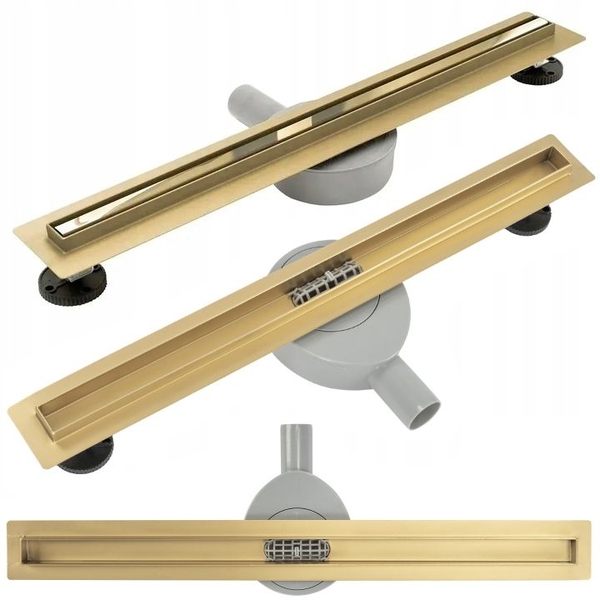 Odtokový sprchový žlab 90cm Rea Neo Slim Mirror Pro zlato