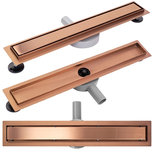Odtokový žlab 80cm Rea Pure Neo brushed copper