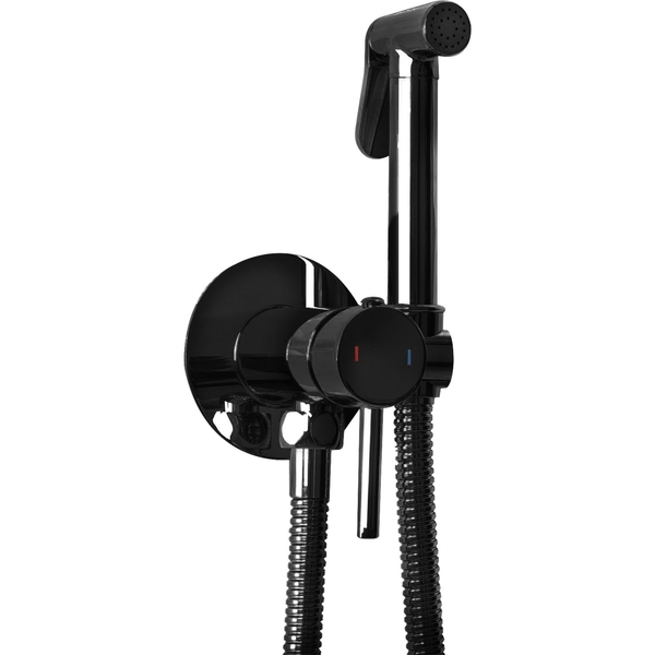 Podomítková bidetová baterie REA Lungo LOOP Black Metallic