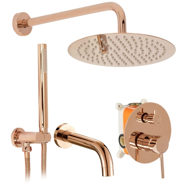 Podomítková vanová sada REA Lungo Rose Gold + BOX