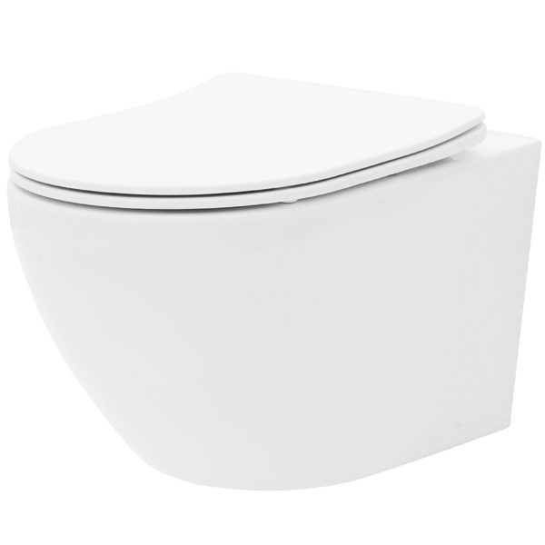REA Závěsné WC CARLO Flat Mini Rimless bílá