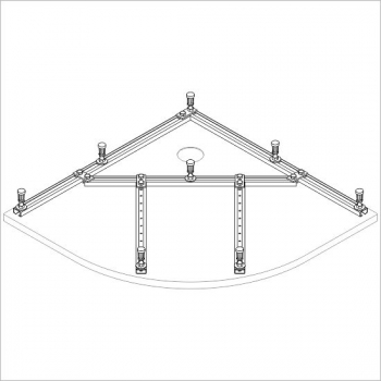 Sanplast Vaničkové podpěry STS-072 (pro sérii BM/OPEN, BP-M/OPEN, BP-M/SPACE, BPK-M/SPACE 90x90)