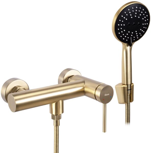 Sprchová baterie set REA Clif 150mm broušené zlato