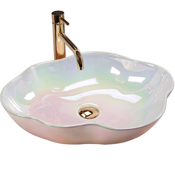 Umyvadlo na desku REA Akoya Pearl 50,5x38cm