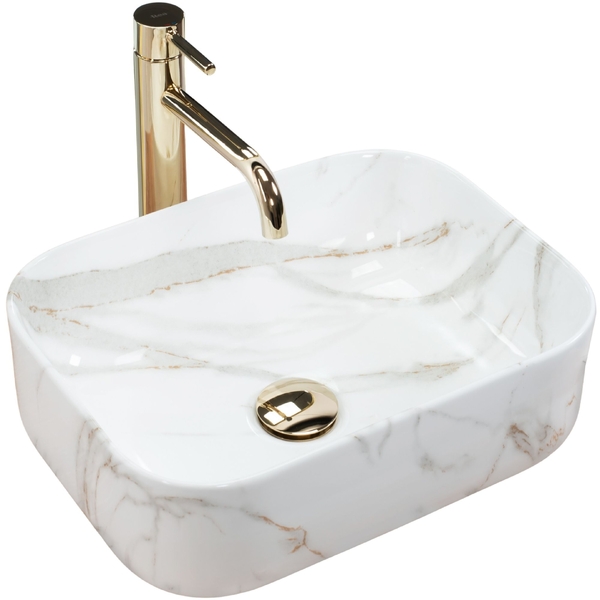 Umyvadlo na desku Rea Demi Mini 40,5x31cm Aiax Shiny