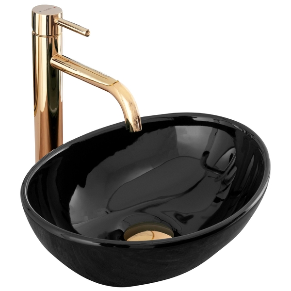 Umyvadlo na desku Rea Sofia Mini 34x27cm Black