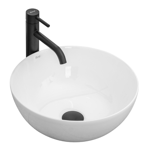 Umyvadlo na desku REA STELLA průměr 36cm bílá