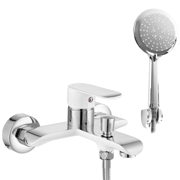 Vanová baterie 150mm vč. sprchy REA BLOOM matně bílá-chrom