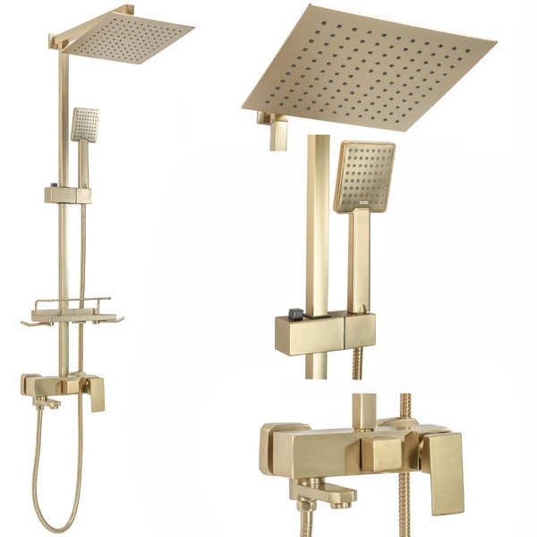 Vanový set vč. baterie REA JACK BRUSHED GOLD