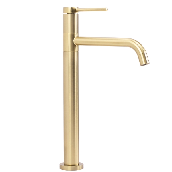 Vysoká umyvadlová baterie Rea Lugano Slim Brush Gold