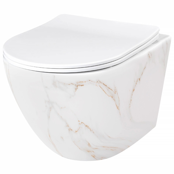 Závěsné WC Rea CARLOS Slim Rimless Aiax
